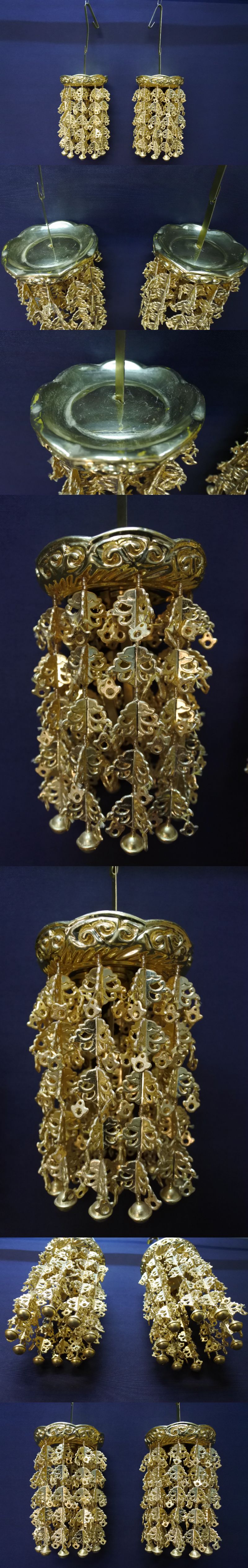 【仏壇】収集品の瓔珞　1重5段10下り　本金箔　状態良好　国産　仏具…